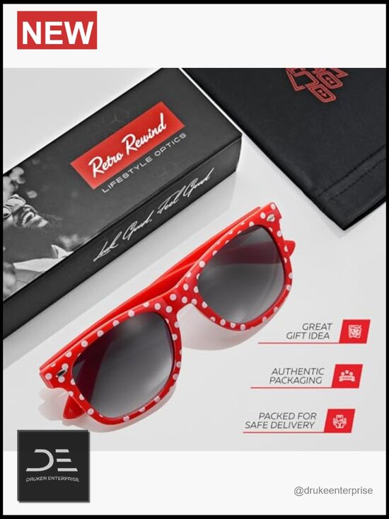 Vintage Polka Dot Wayfarer Sunglasses UV400 Non-Polarized Gradient Lens main image 4